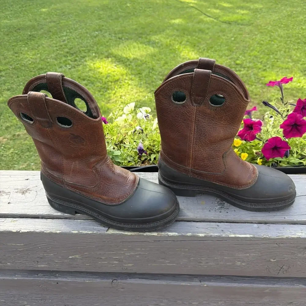 NWOT Georgia Boot G5655 Mud Dog Steel Toe EH Wellington Work Boots Mens 9.5M
